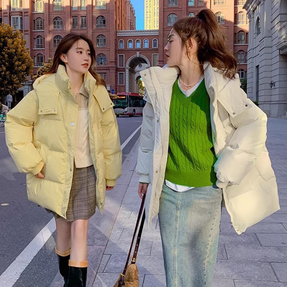 Soft Winter Down Jacket for Women Cold Weather Cotton-padded Jacket Women's Winter Hooded Cotton Coat with Thick Padded