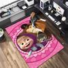 Russian animation Masha and the Bear Fairy Tale Cartoon Carpet Soft Home Living Room Bedroom Door Mat Outdoor Picnic Ground Mat rug T4