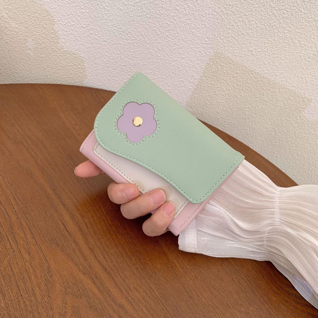 New Small Wallet Female Student Printed Small Fresh Change Bag Fashionable Women's Bag Multi-function Card Bag Female