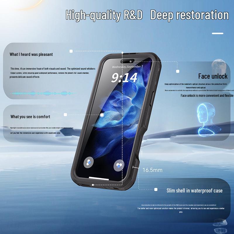 Red Pepper iPhone 16 Pro Max Waterproof Shockproof Diving Case