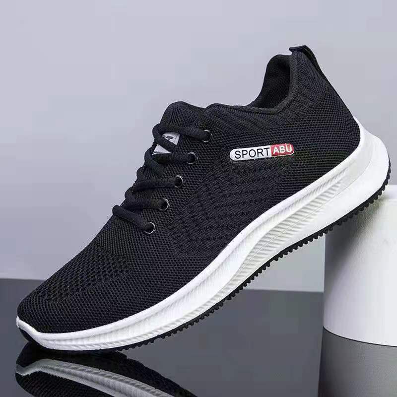 

2025 новые сетчатые мужские повседневные спортивные туфли с мягкой подошвой, легкие кроссовки из ткани Fly, старые пекинские тканевые туфли для студентов 44