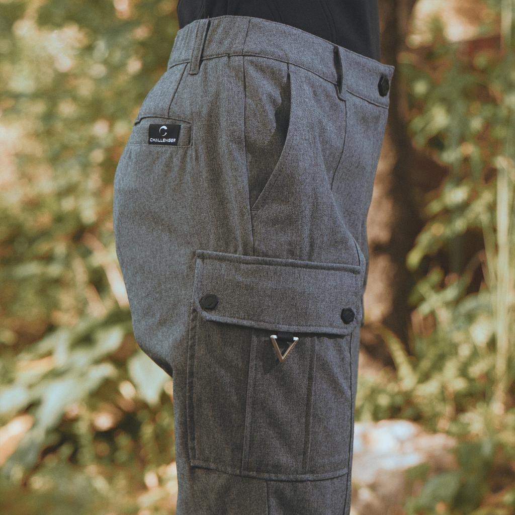 CHALLENGER Women'S Cargo Pocket Cut-Out Jogger Pants Charcoal