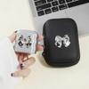 Luxury 3D Cute Silver Bowknot + EVA Storage Bag Set Charger Cover For IPhone 11 12 13 14 18W-20W Charge Correa Protection Sleeve