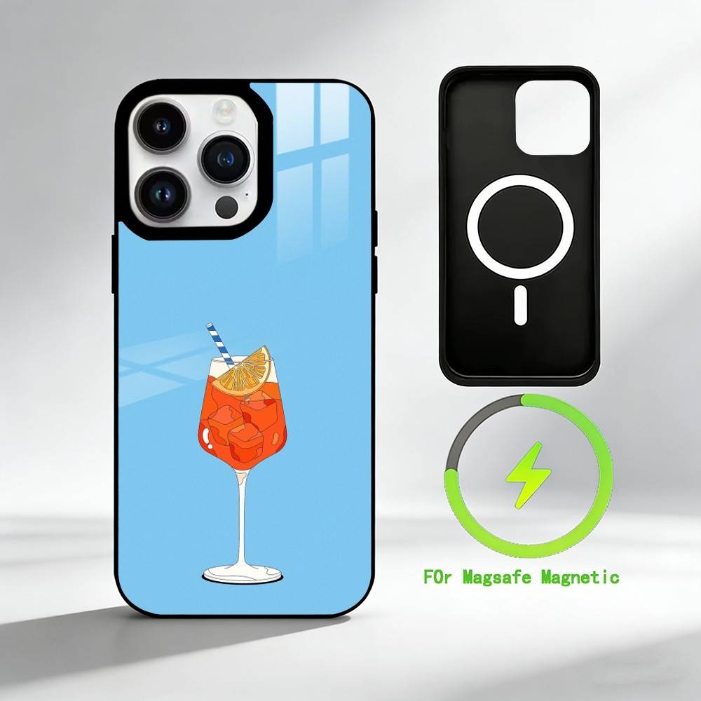 

A-Aperol Spritz Phone Case For iPhone 17 16 15 14 13 12 Pro Max Plus for Mirror Wireless Magnetic Cover iPhone15