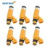 6 Pcs Marine Boat Fuel Injector 63P-13761 For Yamaha F150 Four Stroke Outboard Motor 63P-13761-00 731057S