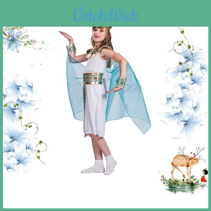 Purim Egyptian Queen Cosplay Costume For Girls Halloween Role Play With Polyester Fabric For Themed Parties