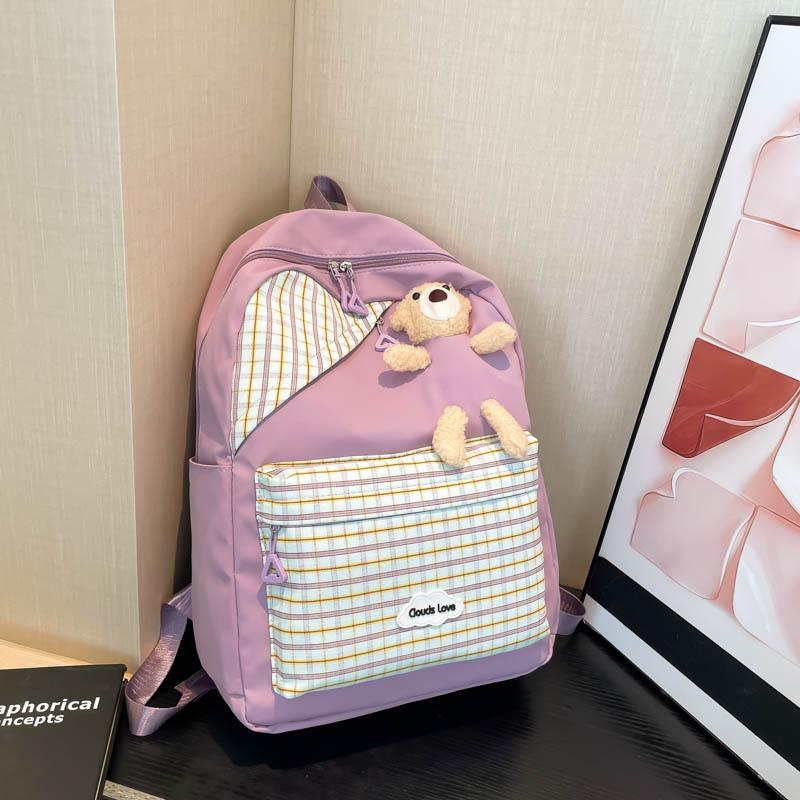 Cute and beautiful foreign style student bag backpack new schoolbag women's campus small fresh Korean version personalized girl backpack