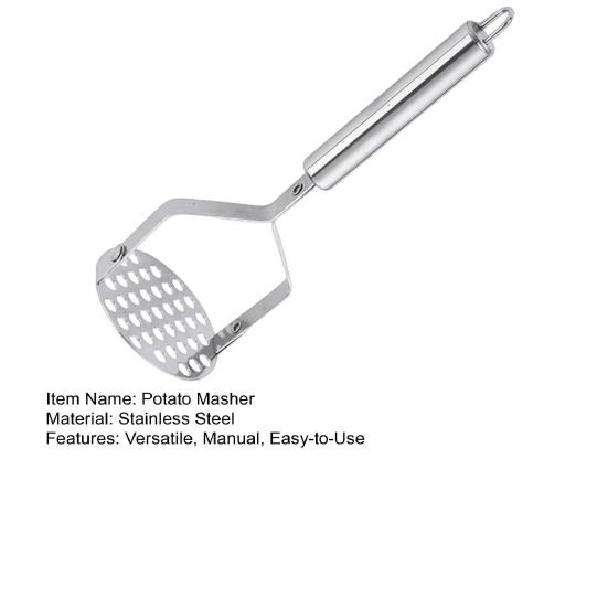 Yousheng Stainless Steel Potato Masher Manual Potato Press with Ergonomic Handle Food Smasher Utensil for Avocado Vegetables Kitchen Tool