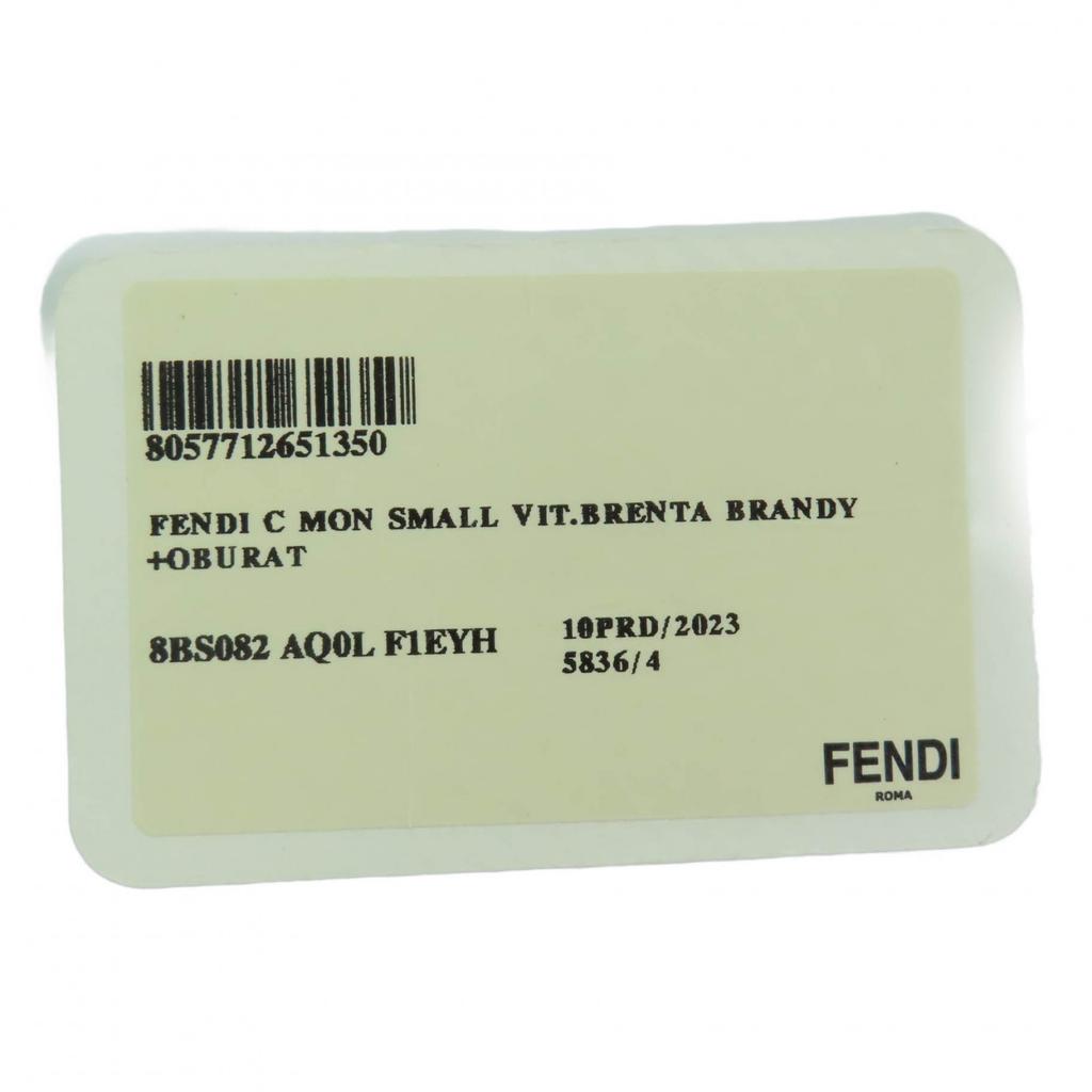 Excellent FENDI Shoulder Bag C'mon Small Brown Leather Women 8BS082 Used