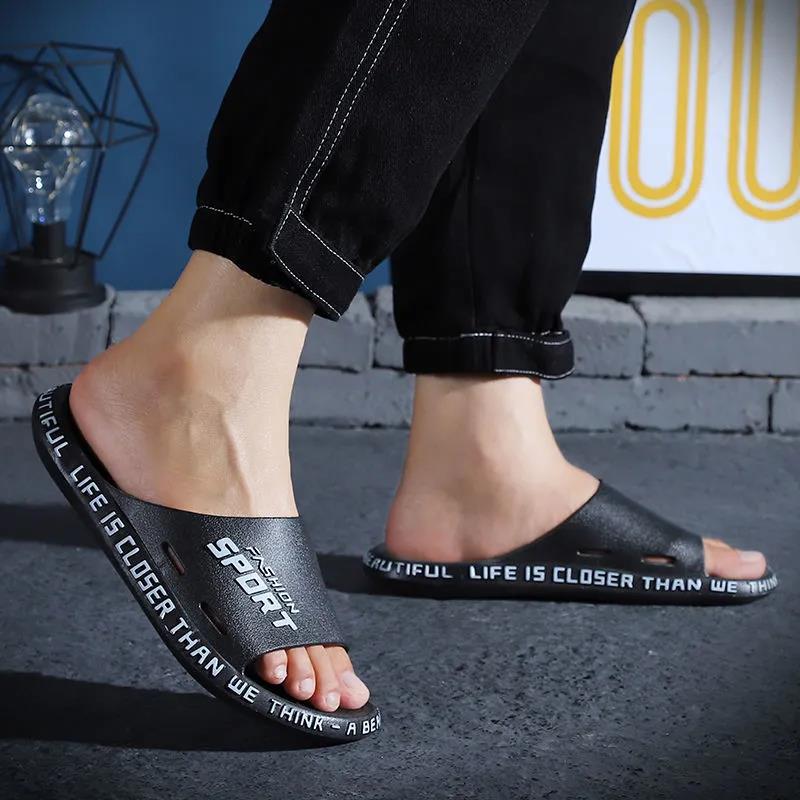 Pantofole da uomo primavera ed estate Ciabatte da interno antiscivolo in  plastica soft bottom acquista in modo economico — spedizione gratuita,  recensioni reali con foto — Joom