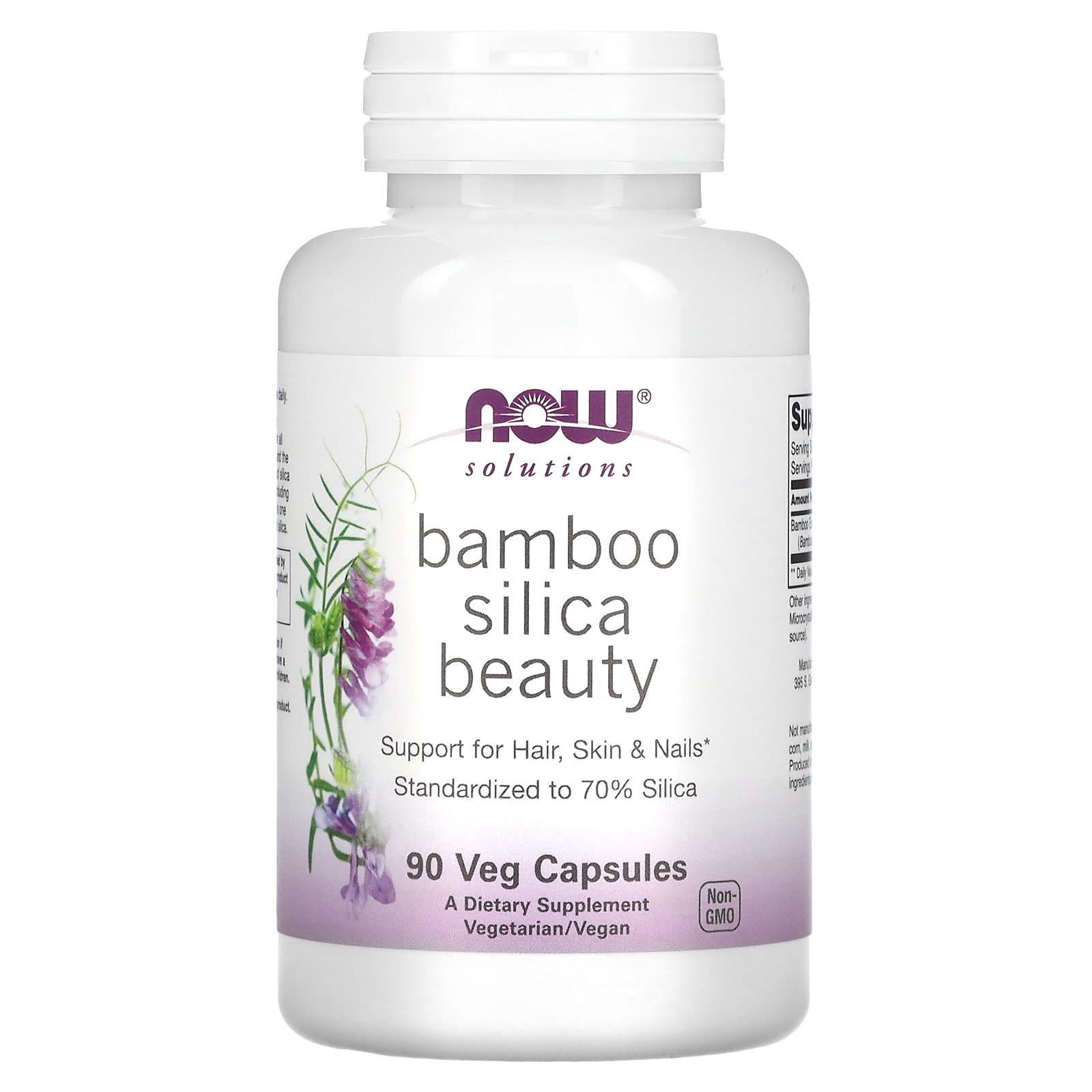 

Solutions, Bamboo Silica Beauty, Veggie Capsules, 90 (380Mg per Capsule)