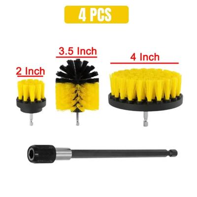 Electric Drill Brush Kit All Purpose Cleaner Auto Tires Cleaning Tools for Tile Bathroom Kitchen Round Plastic Scrubber Brushes