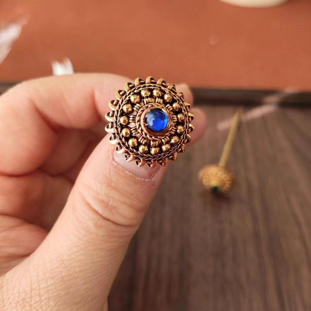 Round Hair Stick - Exotic Thai, Myanmar & Laos Style Hairpin Accessory