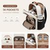 LOVEVOOK Laptop Backpack for Women with Pouch Pocket for Large Capacity Cup,15.6 Inch Laptop Computer Bag Travel Backpack Purse,Waterproof Work