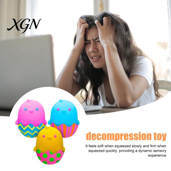 Travel Stress Relief Toy Simulated Chick Squeeze Broken Egg Chicken Sensory Animal Ball Fidget Focus Aid Relaxation Anxiety Relieving Hand