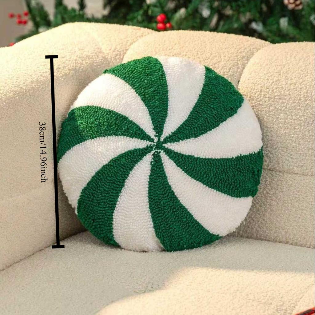 Christmas Holiday Throw Pillow Snowflake Embroidery Sofa Cushion Lumbar Support Decor