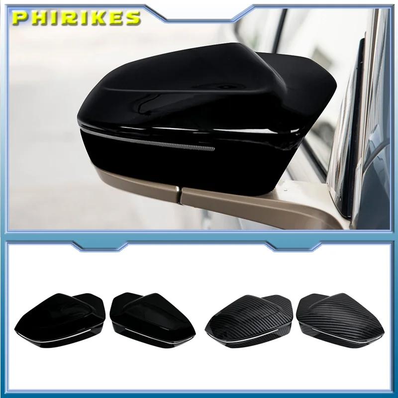 M Look Replacement Bright Black Side Mirror Cover Caps for BMW 5 7 I5 I7 Series G60 G61 G68 G70 G90 Left Hand Drive 2023-up