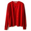 Women Sweaters Cardigans 2025 Autumn Winter Long Sleeve O-Neck Black Knitted Sweater Women Tops Cardigan JJ157