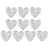 10PCS Hrt Shaped Rhinestones Applique 4cm Hot Fix Rhinestones Clothing Accessories Shoes Decoration