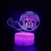 Lámpara de Escritorio Nocturna Para Niños Fc Barcelona Fútbol Soccer 16 LED 3D + Mando a Distancia