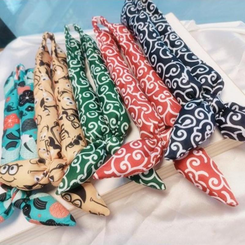 1pcs Dog Necklace Tie Cute Style Pet Dog Scarf Adjustable Size Dog Cat Bow Tie Pet Grooming Accessories Dog Cotton Bib Bandana