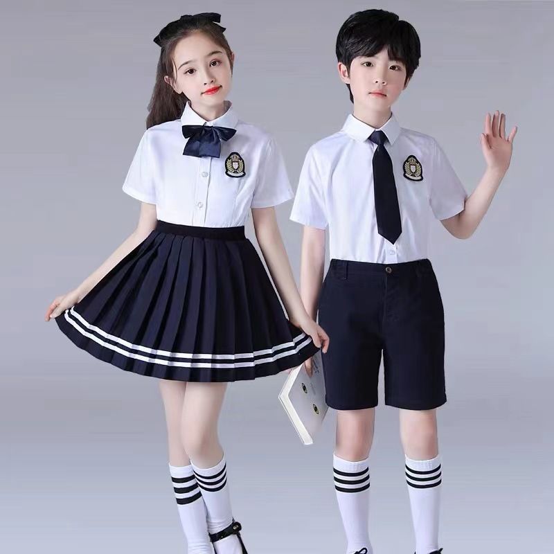 Day Kids Chorus Costume Kindergarten School Uniform Summer Clothes Primary School Students Chorus Recitation Dance Costume Performance Clothes
