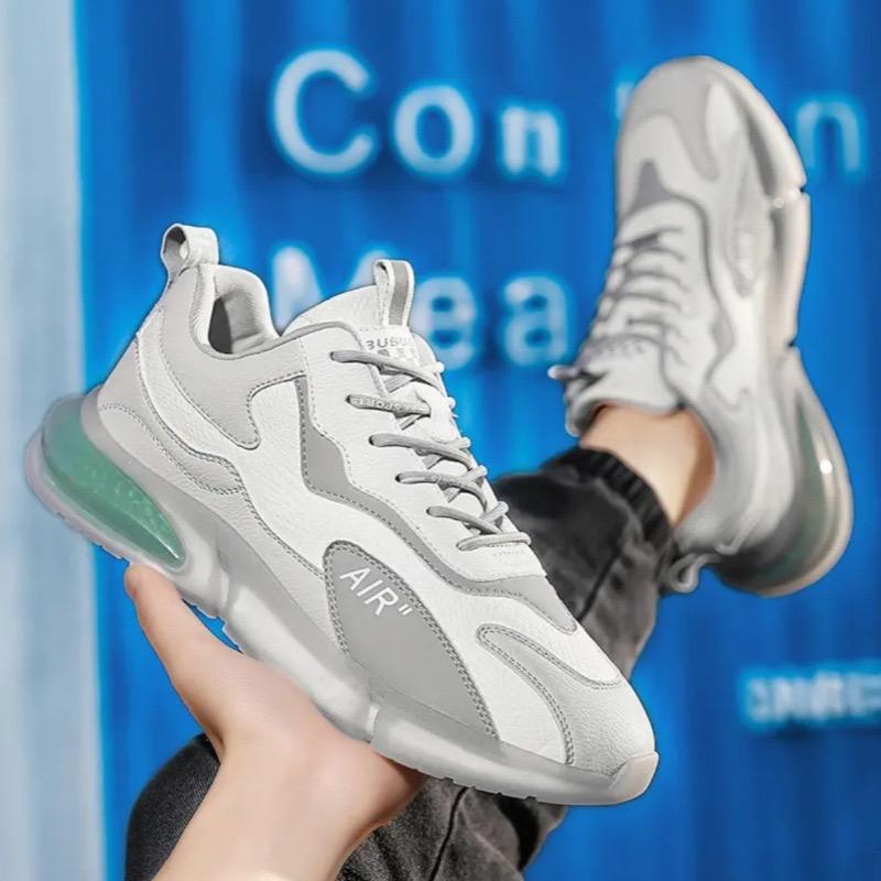 2025 Spring New Leather Men's Shoes Fashion and Comfortable Casual Sports Shoes Anti Slip and Wear Resistant Running Shoes