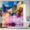 Creative Watercolor Printed Shower Curtain Modern Decorative Waterproof Bath Mat Cover In Multiple Colors for Bathroom Decoratio