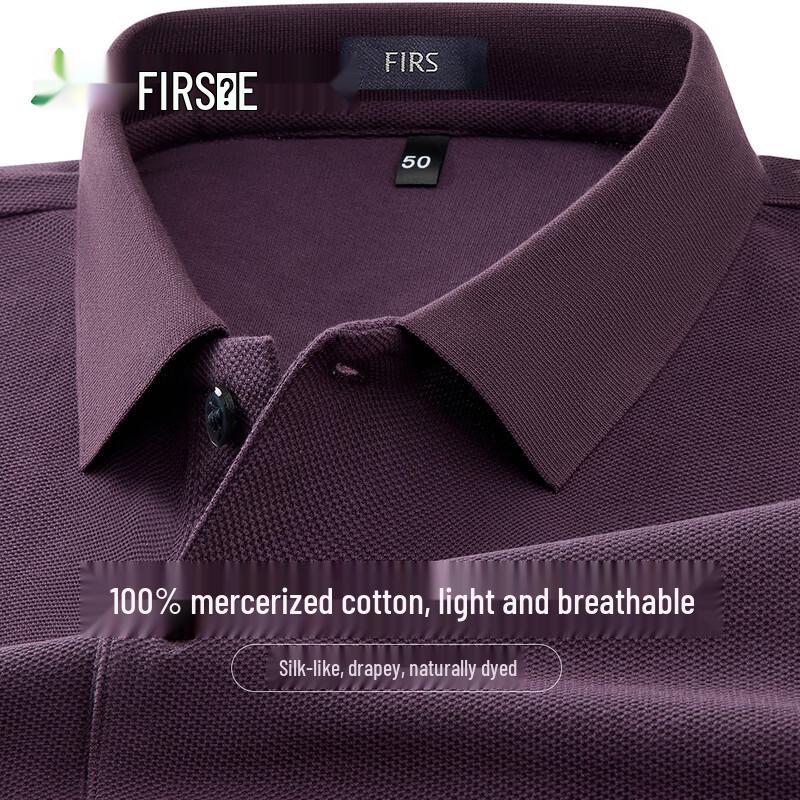FIRS Men's 100% Cotton Mercerized Short-Sleeve Polo Shirt