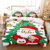 Christmas Bedding Set Duvet Cover Comforte 3D Children'S Cute Printed Cartoon 100% Polyester 3-Piece Set 1 Quilt Cover