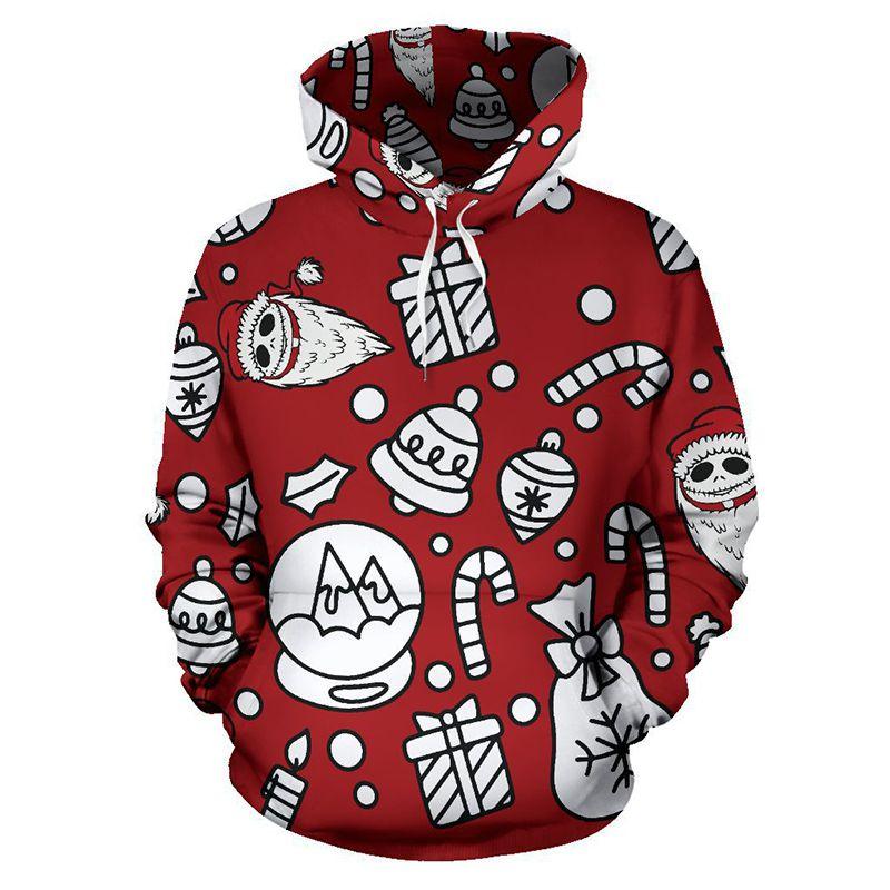 Nightmare Before Christmas Sally And Jack Skellington 3d Hoodie Sweatshirt In Various Sizes