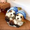 1 Stück Automatischer Faltregenschirm - Süßes Hundemuster, Tragbares & Faltbares Design mit 8 Speichen, Weihnachts- und Geburtstagsgeschenke