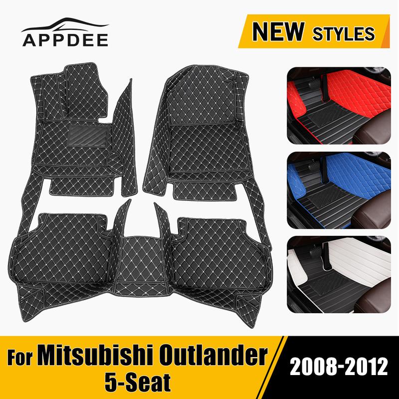 APPDEE Car floor mats for Mitsubishi outlander (FIVE SEAT) 2008 2009 2010 2011 2012  auto foot Pads automobile