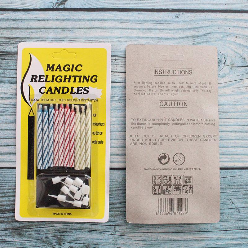 New Birthday Blowout Candle Magic Creative Funny and Interesting Party Rekindled Colored Threaded Candle