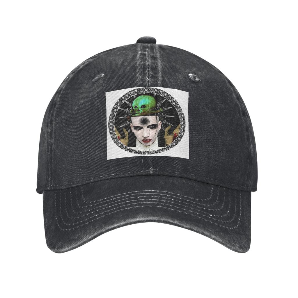 Marilyn Unisexson Washed Denim Cap Casual Baseball Caps Adjustable Hat Summer Unisex Baseball Hats