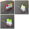 Funny Fidget Clicker Plastic Finger Button Keychain Creative Mini Keyboard Pendant  Office Toy