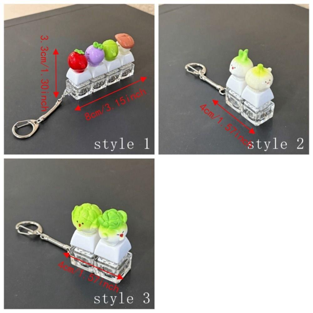 Funny Fidget Clicker Plastic Finger Button Keychain Creative Mini Keyboard Pendant  Office Toy