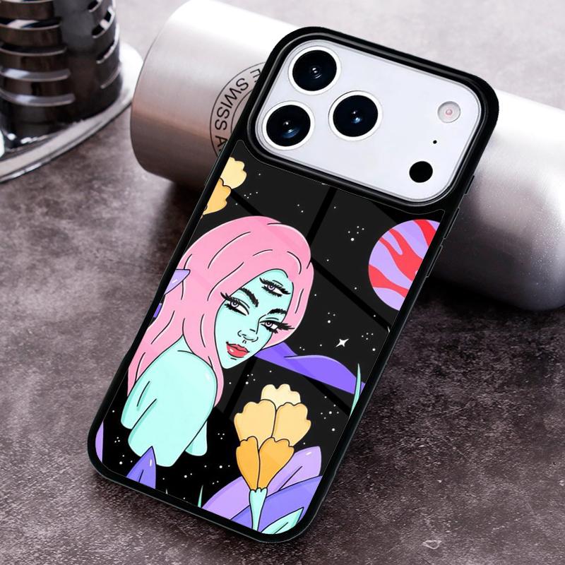 Hippie Grunge Art Phone Case for iPhone 17 16 15 Pro Max Air 14 13 12 11 Plus Shockproof Cover