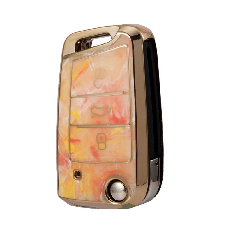 Volkswagen Schlüsselhülle für Tayron X, T-Roc, Bora, Sagitar, Golf 7, New Magotan B8CC, Passat