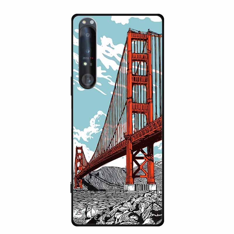 Embossed Color Painted Soft Case with Textured Design for Sony 1 IV Phone