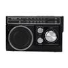 Rádio Alto-falante BT Portátil 5W Estéreo Bateria Solar Alimentação USB Lanterna LED Rádio de Emergência FM AM SW para Exterior Preto