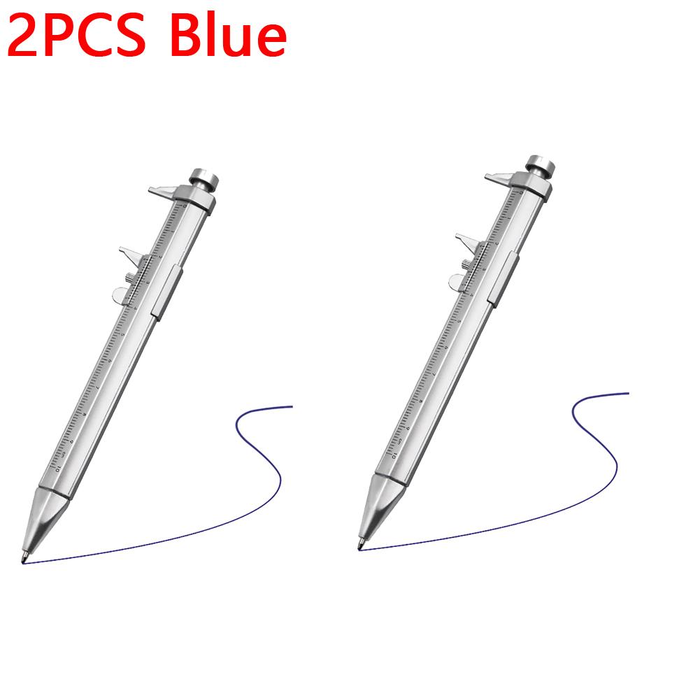 1/2/3/4PCS Multifunction Gel Ink Caliper Pen Vernier Caliper Roller Ball-Point 1.0mm Plastic Student Stationery Measuring Tools