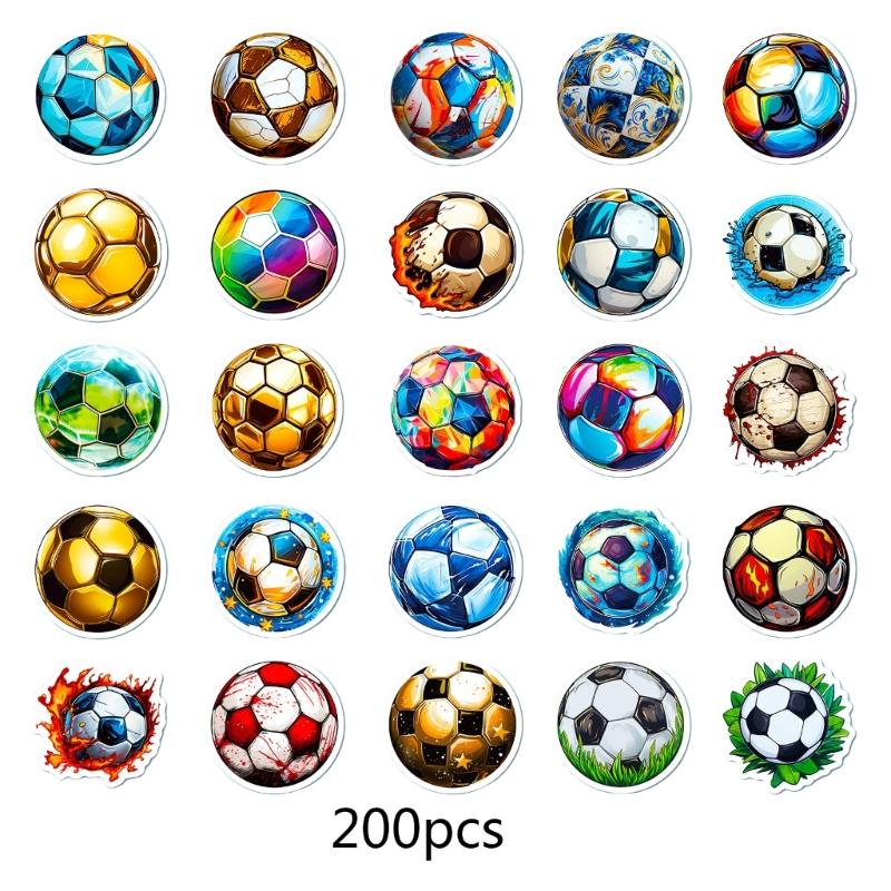 200Pcs Sport Stickers Football Stickers Soccer Decals Kids Stickers for Boy Girl Birthday Party Favor Gift Bag Fillers
