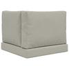 Outdoor Sofa Cushions 3 Pcs Gray Polyester