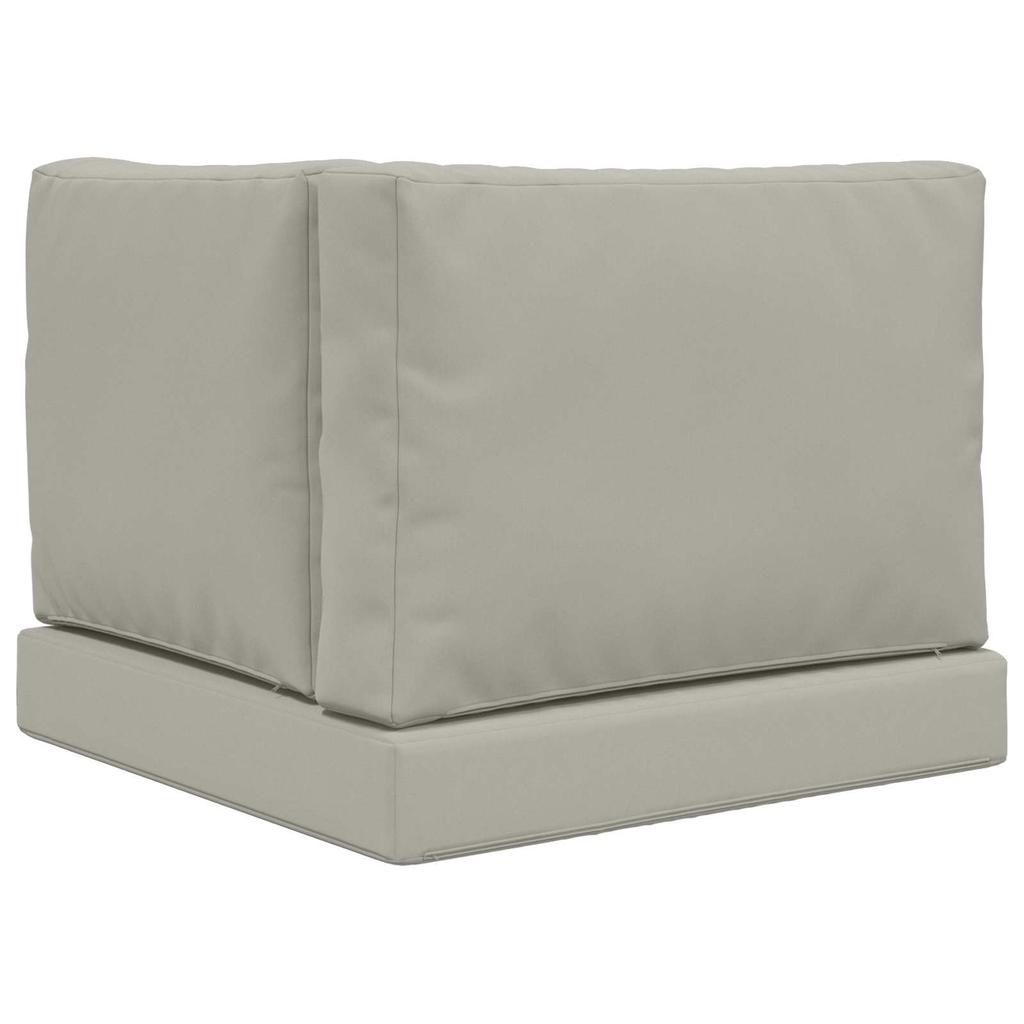 Outdoor Sofa Cushions 3 Pcs Gray Polyester
