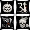 Halloween Themed Pillowcases: Pumpkin, Cat, Trick or Treat, Skull Designs Sofa Cushion Cover, Holiday Party Decoration, Gift