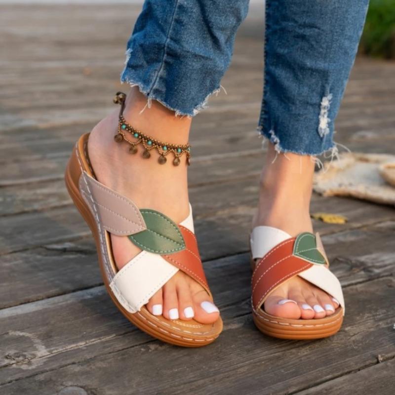 Léto Ženy Sandály Boty Party Dámské Boty Skluzavky Sandály Dámské Sandály na klínu Žena Protiskluzová obuv Ženy Pantofle Žena