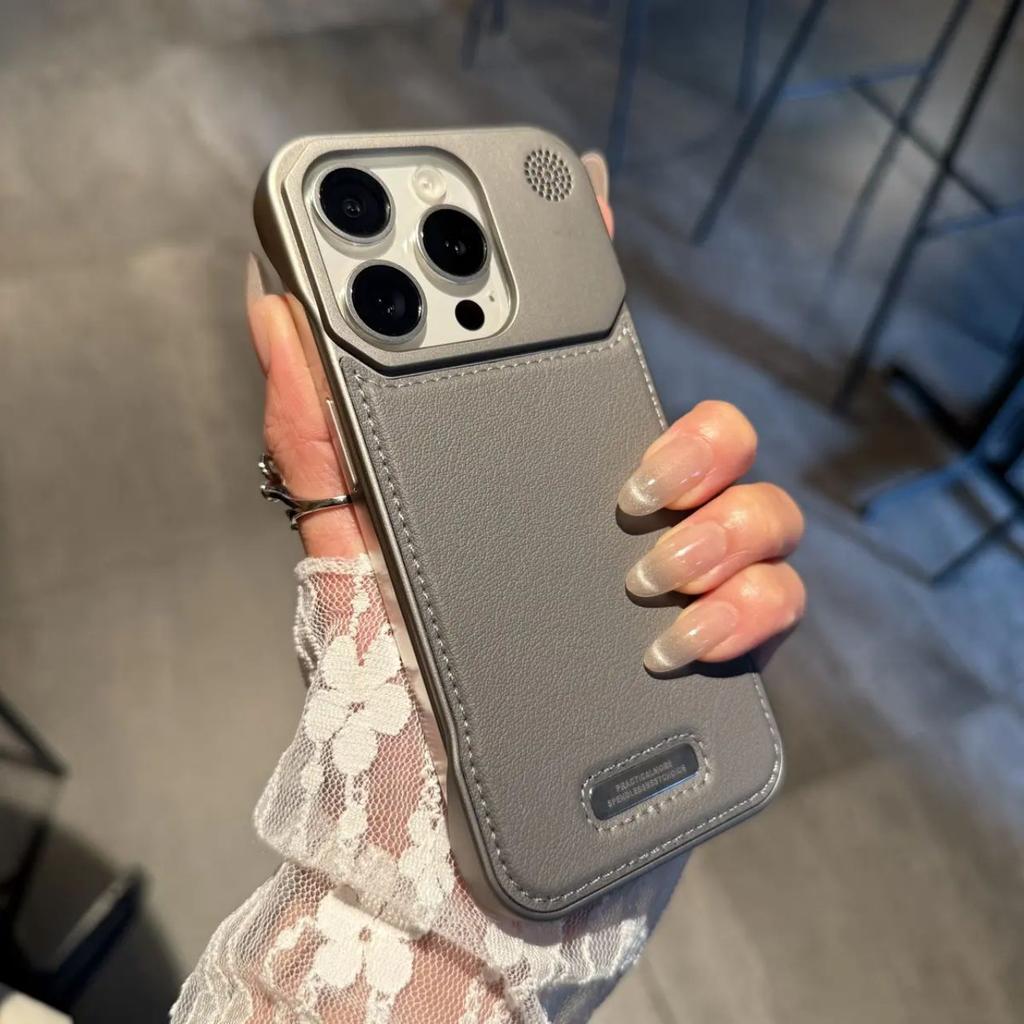 Luxury Frameless Armor Leather Case for iPhone 16 15 14 Plus 13 12 11 Pro Max For Magsafe Magnetic Business Aromatherapy Cover