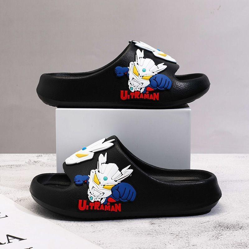 Classic And White Bold Color Eva Slippers For Boys With Cartoon Design Perfect For Summer Fun