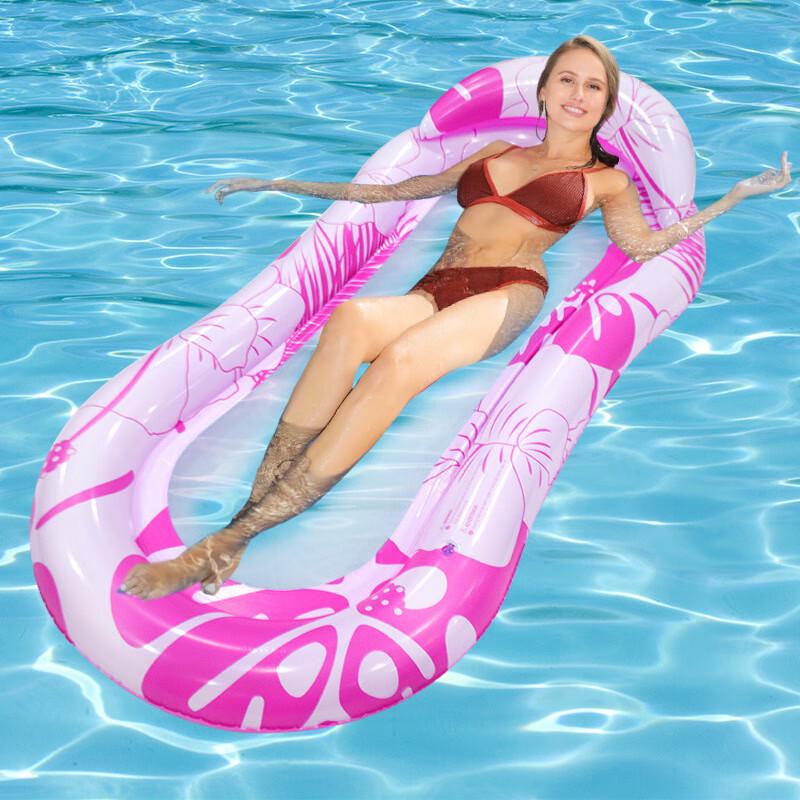 Adult Foldable Inflatable Pool Float with Mesh